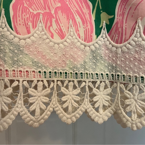Vintage Lilly Pulitzer Roslyn Skirt Size 10 tulips lace - Picture 4 of 4